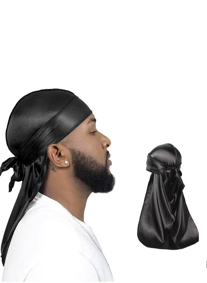 عبوة واحدة من أغطية الرأس الحريرية للرجال والنساء، أغطية رأس فاخرة من الساتان الممتاز - Image 4